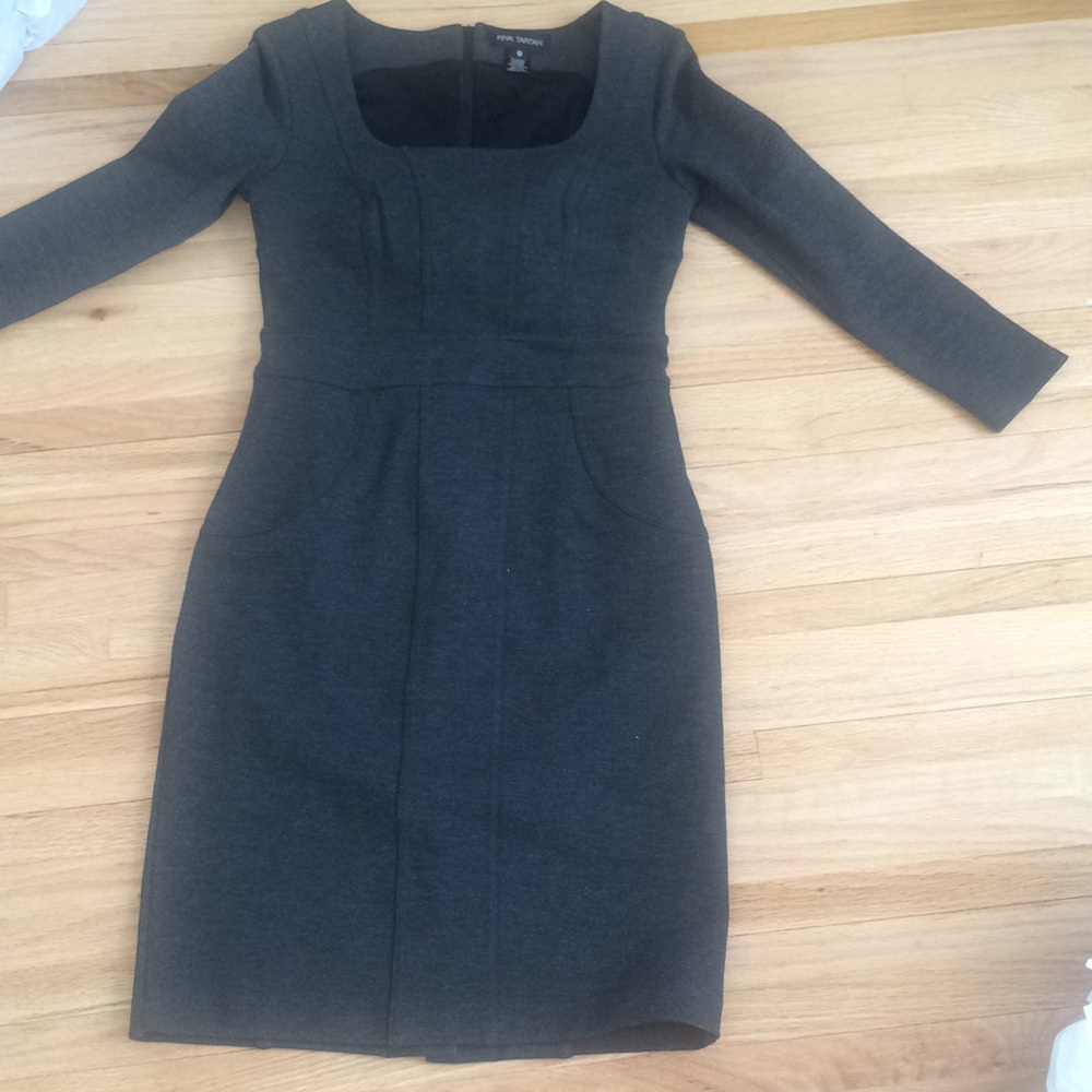 Pink Tartan Bodycon Stetchy Dress XS Gray
